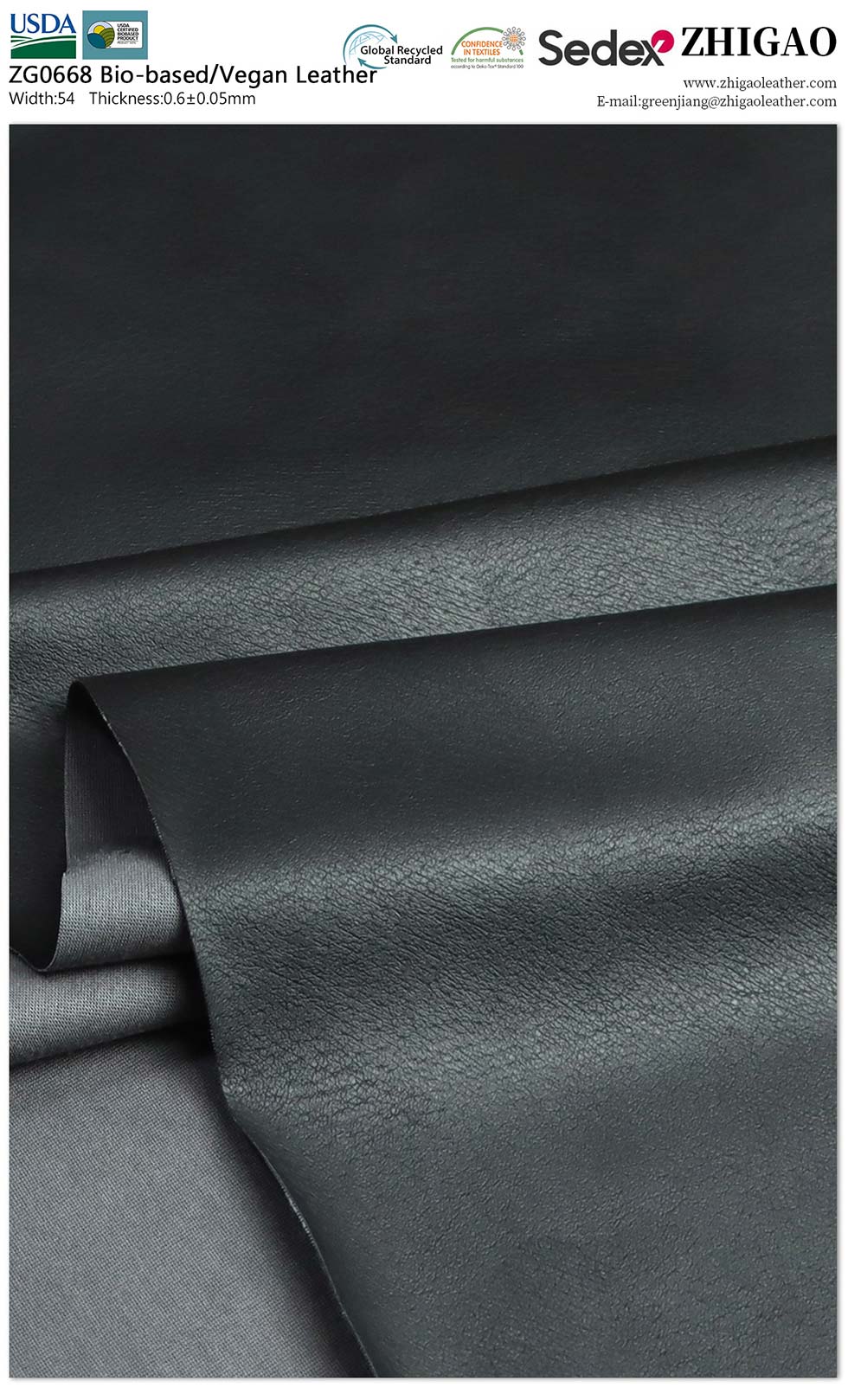 Clothing Vegan Bio-based Leather Material