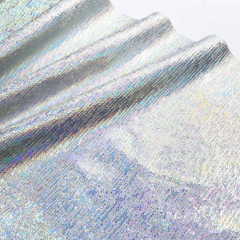 Metalik Crackle Iridescent Ayaqqabı Çantaları PU Faux Dəri Parça