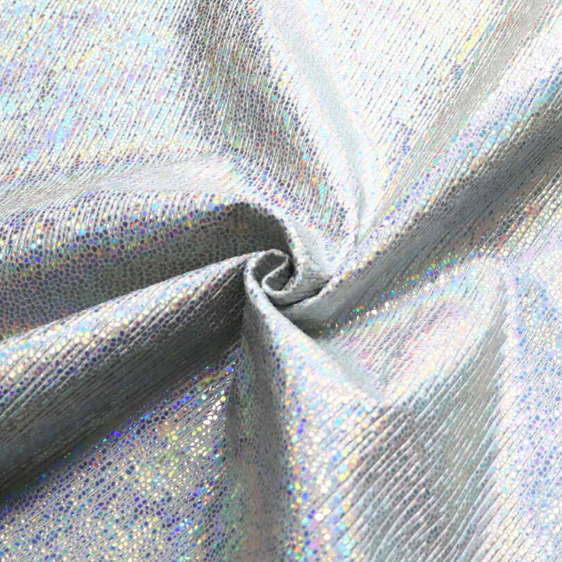 Metalik Crackle Iridescent Ayaqqabı Çantaları PU Faux Dəri Parça