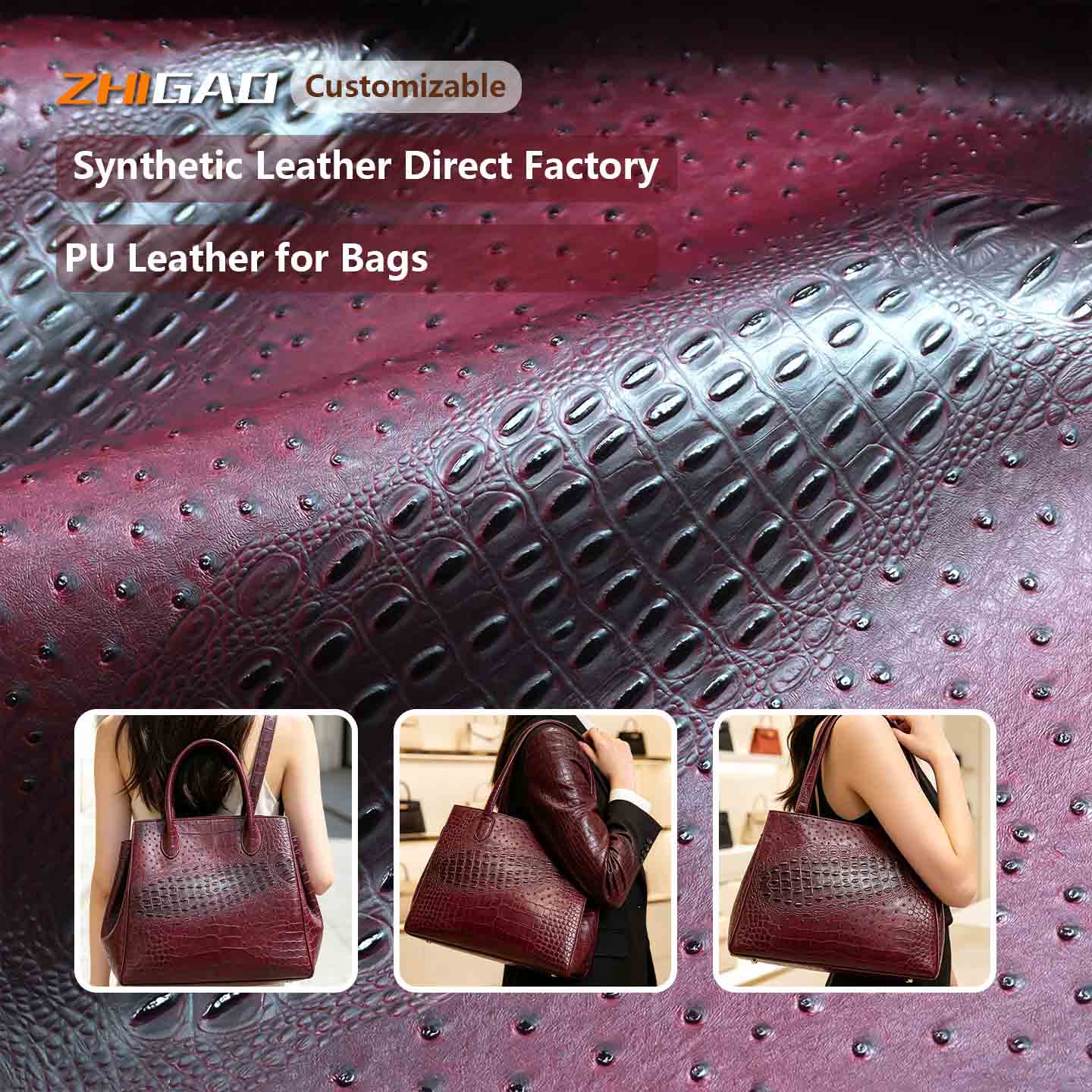 Premium Faux Dəvəquşu Dəri Materialı Premium Faux Dəvəquşu Dəri Materialı